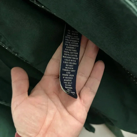 American Eagle Women’s Green Trenchcoat Size Xs - Picture 5 of 10